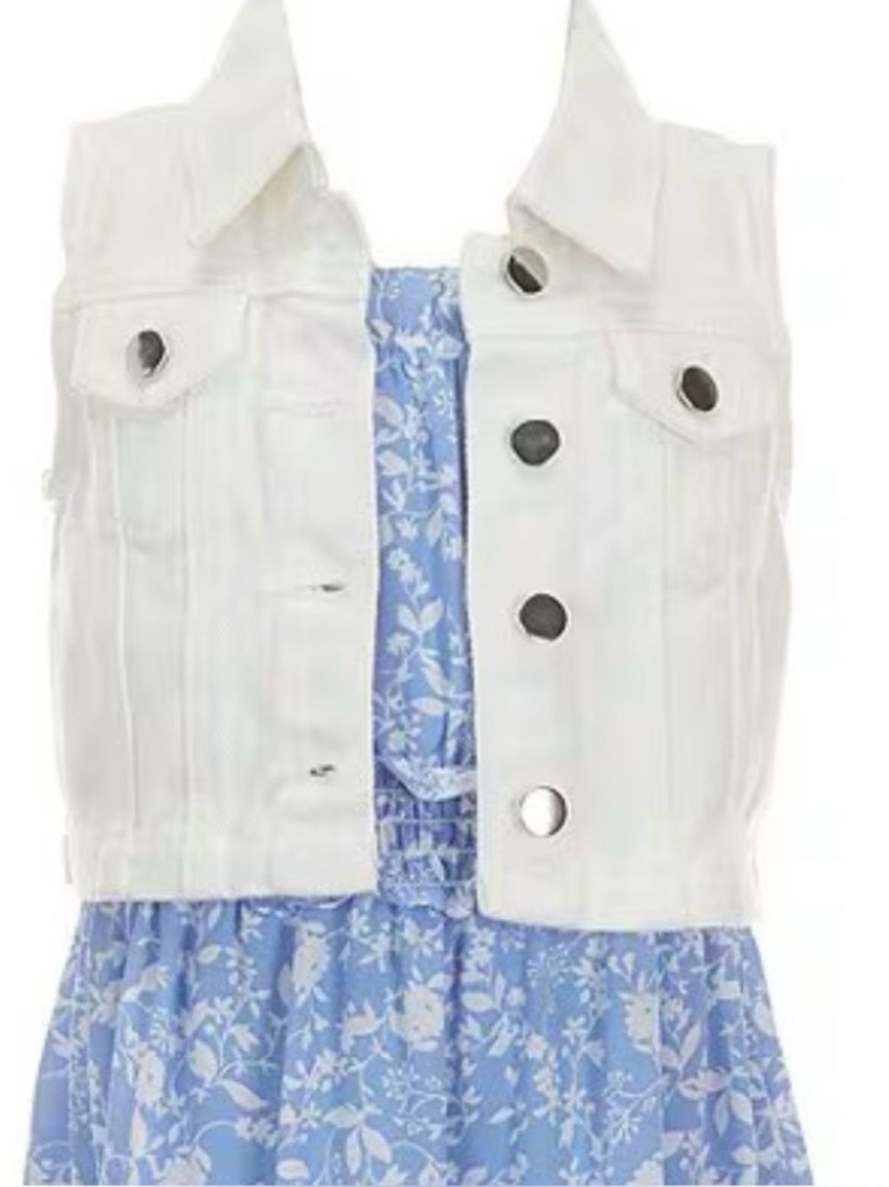 Rare Edition White Denim Vest
